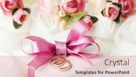  Presentation with wedding rings - Amazing presentation design having wedding-background-with-wedding-rings backdrop and a coral colored foreground