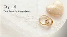  Presentation with wedding rings - Presentation theme with wedding-background-with-wedding-rings background and a sky blue colored foreground