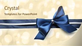  Presentation with bow and arrows for archery - Beautiful PPT layouts featuring wedding band - color satin ribbon bow backdrop and a cream colored foreground