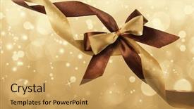  Presentation with roses satin - Audience pleasing slides consisting of wedding band - satin ribbon bow on bright backdrop and a yellow colored foreground