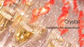  Presentation with welcome - PPT layouts consisting of wedding banquet - welcome drinks background and a coral colored foreground