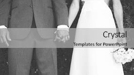  Presentation with bride and groom at wedding - Presentation theme having wedding beautiful bride and groom background and a light gray colored foreground