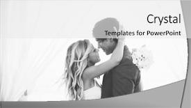  Presentation with black sea - Beautiful presentation design featuring wedding beautiful romantic bride backdrop and a white colored foreground