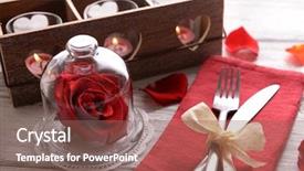  Presentation with wedding bells - Cool new slide set with wedding bells - festive table setting for valentines backdrop and a violet colored foreground