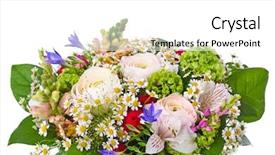  Presentation with white flowers - Amazing presentation having wedding bells - flowers bouquet isolated on white backdrop and a white colored foreground