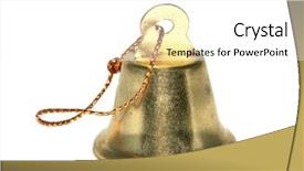  Presentation with golden wedding - Presentation theme featuring wedding bells - little golden bell background and a white colored foreground