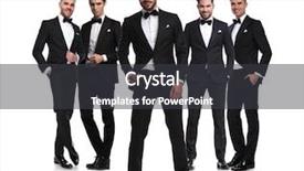  Presentation with black children babies hands - Slides having wedding best - five elegant grooms in black background and a dark gray colored foreground