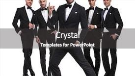  Presentation with leader - PPT layouts with wedding best - group of five groomsmen background and a dark gray colored foreground