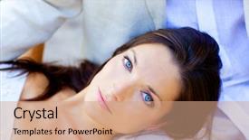  Presentation with married - PPT theme consisting of wedding blue - woman lying on husband leg background and a coral colored foreground