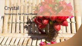  Presentation with tropical wedding - Presentation having wedding bouquet from local tropical background and a  colored foreground