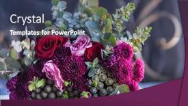  Presentation with wedding - Presentation theme having wedding-bouquet-on-the-sofa background and a  colored foreground