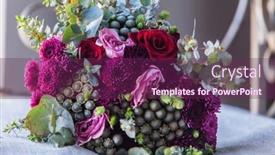  Presentation with wedding - PPT theme enhanced with wedding-bouquet-on-the-sofa background and a  colored foreground