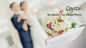  Presentation with wedding - PPT layouts having wedding bouquet with the wedding background and a light gray colored foreground