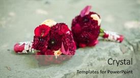  Presentation with philippine wedding history - PPT layouts featuring wedding bouquets on stone background background and a light gray colored foreground