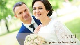  Presentation with wedding - Colorful slide deck enhanced with wedding-bridegroom-or-fiance-portrait backdrop and a lemonade colored foreground