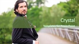  Presentation with wedding - Slides consisting of wedding-bridegroom-outside-at-bridge background and a tawny brown colored foreground