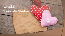  Presentation with vintage paper - Beautiful PPT layouts featuring wedding burlap - blank old piece of paper backdrop and a coral colored foreground