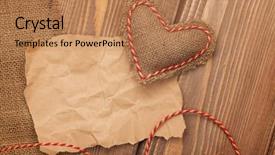  Presentation with vintage paper - Slide deck featuring wedding burlap - blank old piece of paper background and a  colored foreground