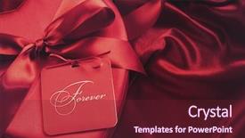  Presentation with gift card envelope - Slides featuring wedding burlap - closeup of chocolate box background and a  colored foreground