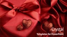  Presentation with anatomy depiction of a human red heart and ecg - Slide set consisting of wedding burlap - group of red hearts background and a  colored foreground