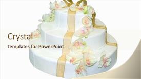  Presentation with orchids - Presentation theme enhanced with  background and a  colored foreground