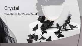  Presentation with cake - Beautiful PPT theme featuring wedding cake backdrop and a light gray colored foreground