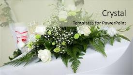  Presentation with pink and white roses country - Beautiful presentation theme featuring wedding candles - bouquet of white roses backdrop and a  colored foreground