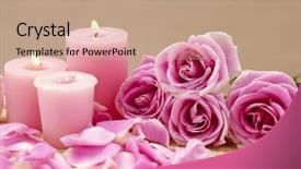  Presentation with candle - Slides with shape of house with renewable background and a  colored foreground.