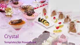  Presentation with cocktail party - Slides consisting of wedding celebration - cocktail party with variety background and a sky blue colored foreground