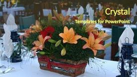  Presentation with wedding - Beautiful presentation theme featuring wedding centerpiece backdrop and a tawny brown colored foreground