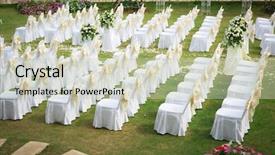  Presentation with ceremony - Audience pleasing slide deck consisting of wedding ceremony in a beautiful backdrop and a soft green colored foreground