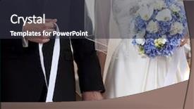  Presentation with christian wedding - Slides consisting of wedding ceremony in church background and a dark gray colored foreground