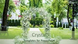  Presentation with wedding white - Presentation with wedding-ceremony-in-nature background and a mint green colored foreground