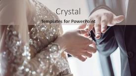  Presentation with ceremony - Slide set enhanced with wedding-ceremony-nice-bride background and a mint green colored foreground