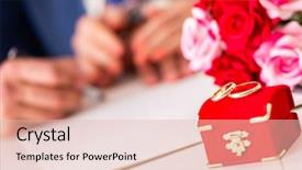  Presentation with ceremony - Theme with wedding ceremony with wife background and a lemonade colored foreground