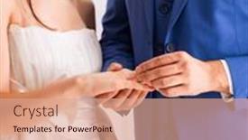  Presentation with ceremony - Slides enhanced with wedding-ceremony-with-wife background and a coral colored foreground