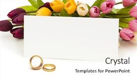  Presentation with wedding roses - PPT theme enhanced with wedding concept with roses background and a cream colored foreground