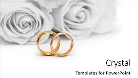  Presentation with wedding roses - Slide deck featuring wedding concept with roses background and a white colored foreground