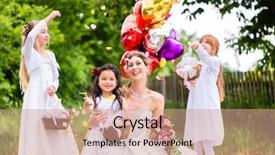  Presentation with flower wedding - Cool new theme with wedding couple bride and groom backdrop and a  colored foreground