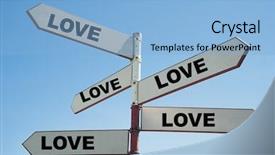  Presentation with love nation - Amazing PPT theme having wedding cupid - all roads point to love backdrop and a  colored foreground