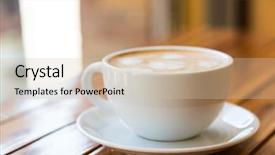  Presentation with cup coffee - Audience pleasing PPT layouts consisting of wedding cupid - cup of coffee with heart backdrop and a  colored foreground