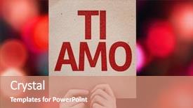  Presentation with wedding card - Slide deck consisting of wedding cupid - i love you in italian background and a coral colored foreground