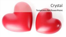  Presentation with hearts - Presentation design having wedding cupid - two decorative red hearts isolated background and a white colored foreground