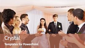  Presentation with dance - PPT theme featuring rural tourism - economics - residential area background and a lemonade colored foreground.