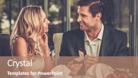  Presentation with egyptian man in make up - Amazing PPT layouts having wedding day - man holding box with ring backdrop and a coral colored foreground