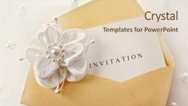  Presentation with wedding invitation - Amazing slide deck having wedding decoration with invitation backdrop and a lemonade colored foreground
