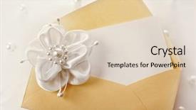  Presentation with wedding invitation - Presentation theme enhanced with wedding decoration with invitation background and a lemonade colored foreground