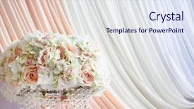  Presentation with wedding calla lily - Colorful presentation design enhanced with wedding decoration backdrop and a sky blue colored foreground