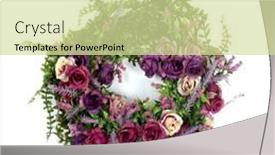  Presentation with purple wedding - Slide set enhanced with wedding-decorations-pink-and-purple background and a soft green colored foreground