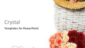  Presentation with wedding roses - Slides featuring wedding-decorations-pink-and-red background and a white colored foreground